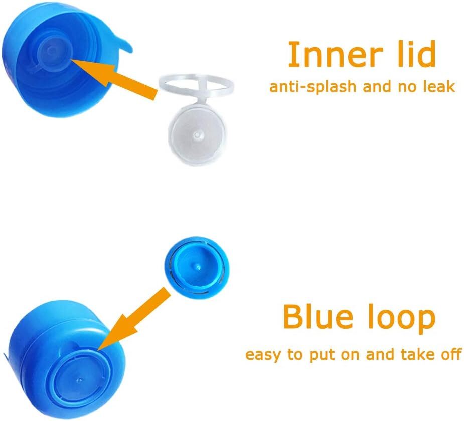 30 pcs Water Bottle Caps Reusable Gallon Snap On Cap Lid Drinking Primo Non Spil