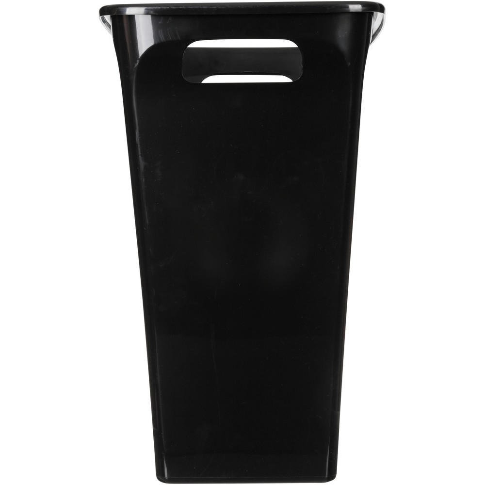 8.8 Gallon Open Top Kitchen Trash Can Plastic Garbage Bin Bucket Black