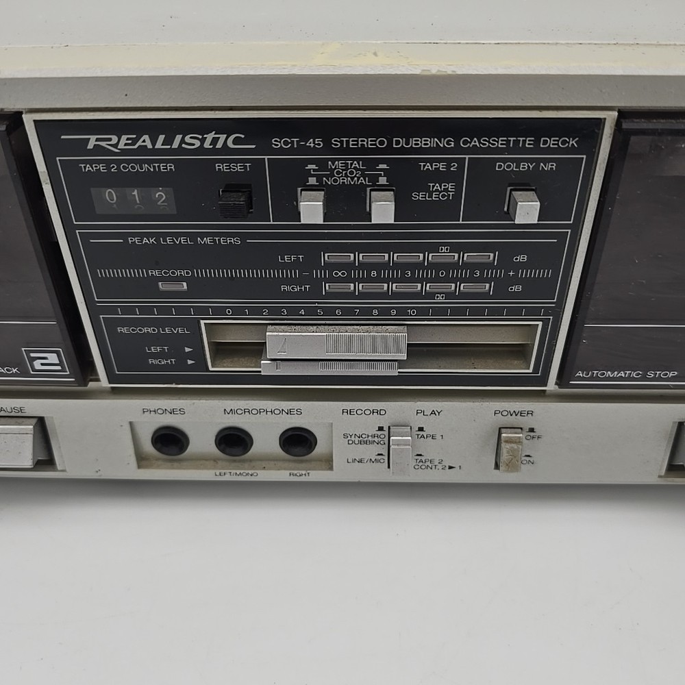 Realistic Cassette Tape Deck SCT-45, READ!!!