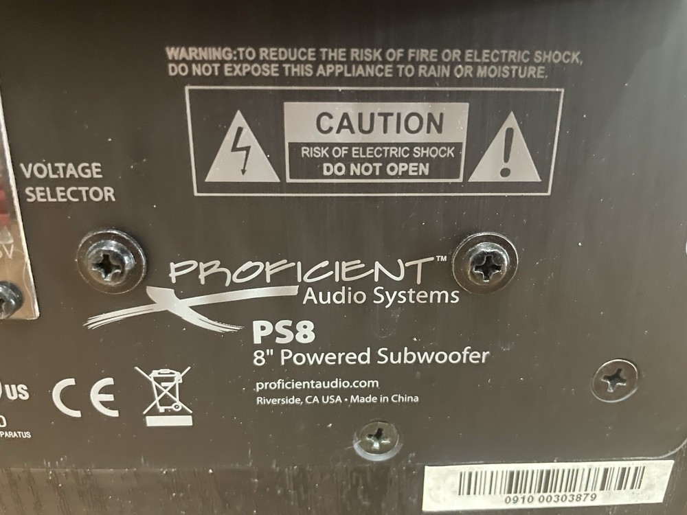 PROFICIENT AUDIO SYSTEMS PS8 8" POWERED SUBWOOFER
