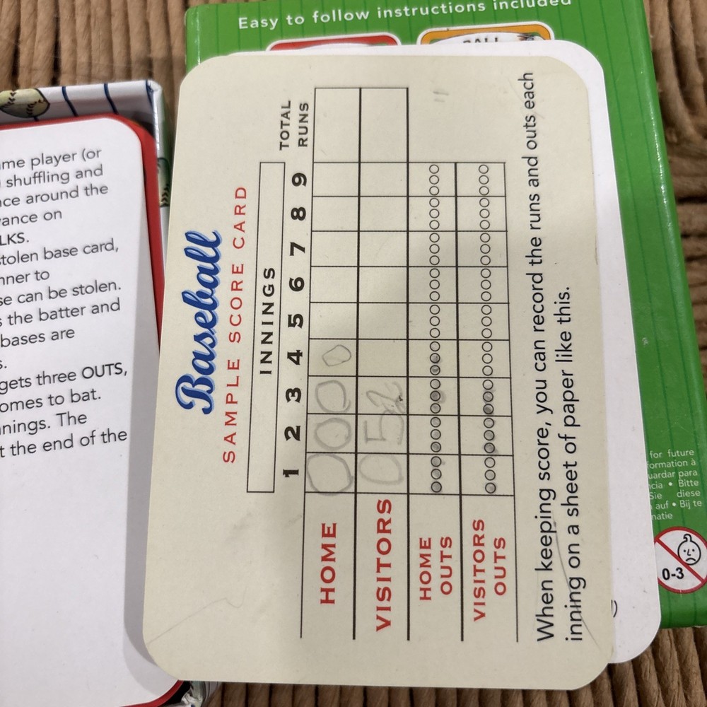 Eeboo BASEBALL Playing Game 2004