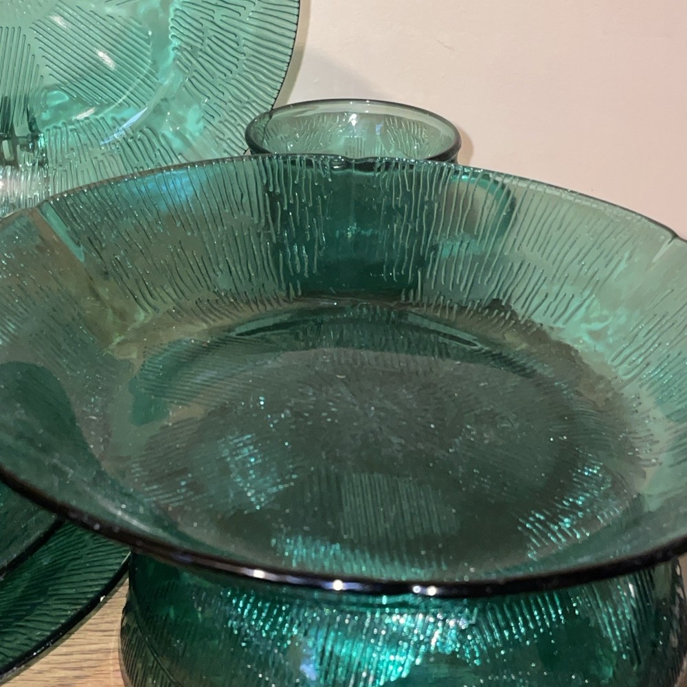 Fortecrisa Green Dinnerware Set 10 Pieces Vintage.
