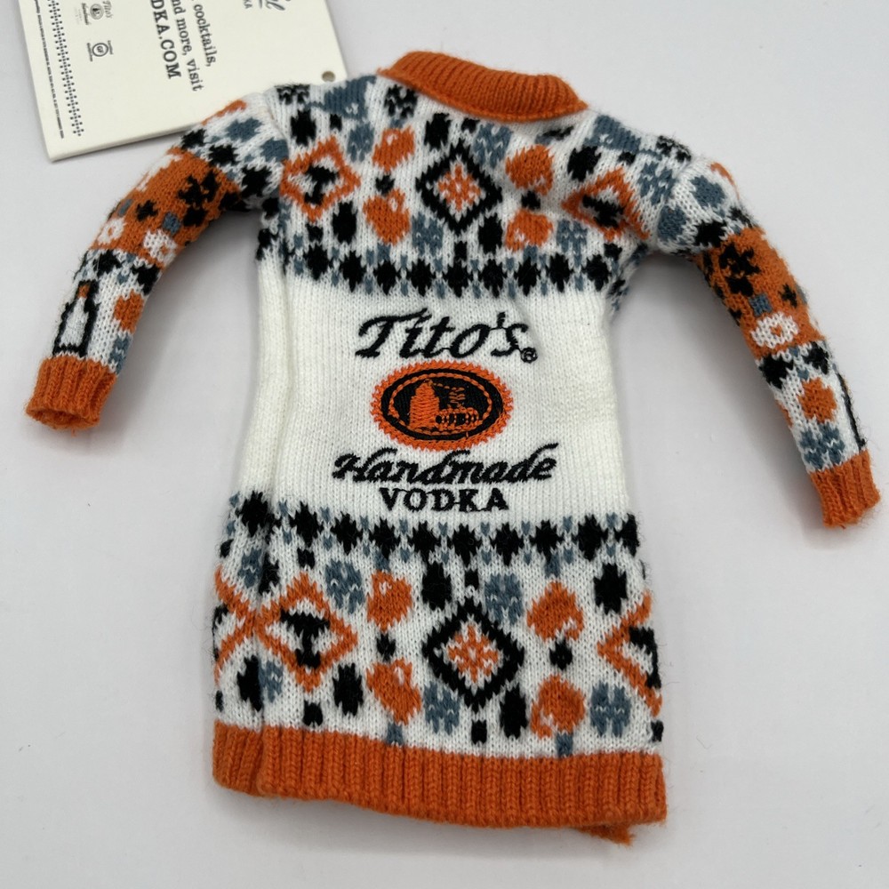 Titos Handmade Vodka Mini Ugly Sweater for Bottle  NWT
