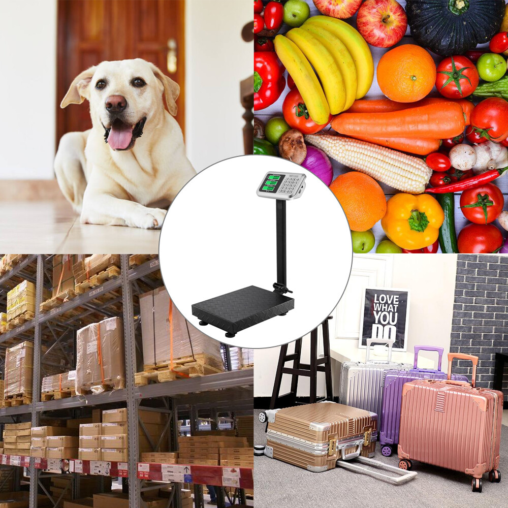 Heavy Duty 220lb Weight Electronic Platform Scale High-Definition LCD Display