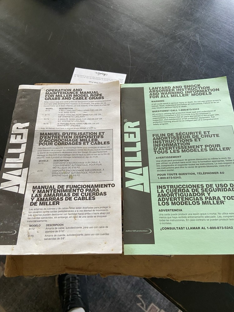miller rope grab 8174MLS4 4 FT NEW