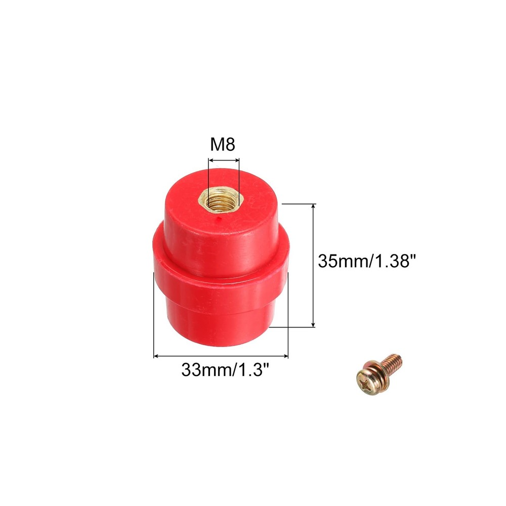 Insulator 12Pcs SM35 High-Strength Polyester Standoff Insulators with M8 Screws