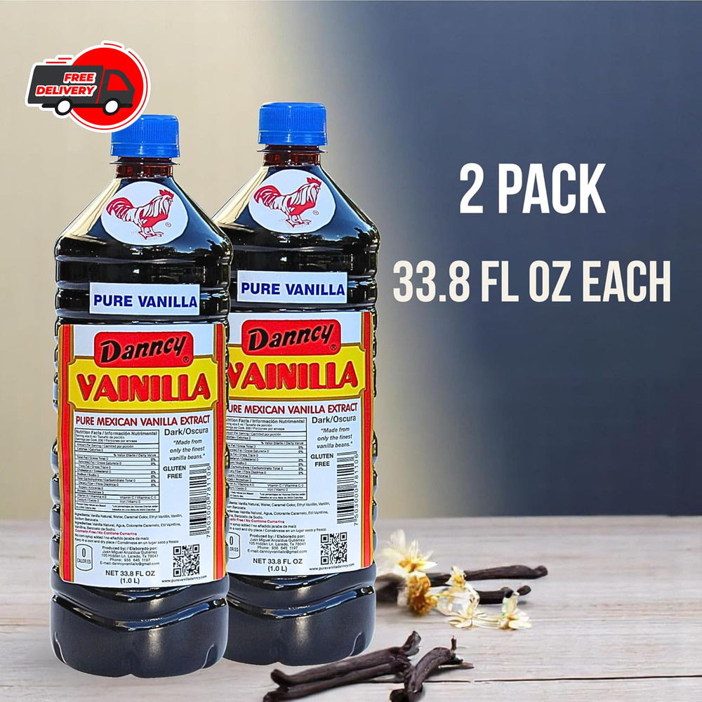 Danncy Vanilla - Dark Pure Vanilla - 33Oz - 2 Pack