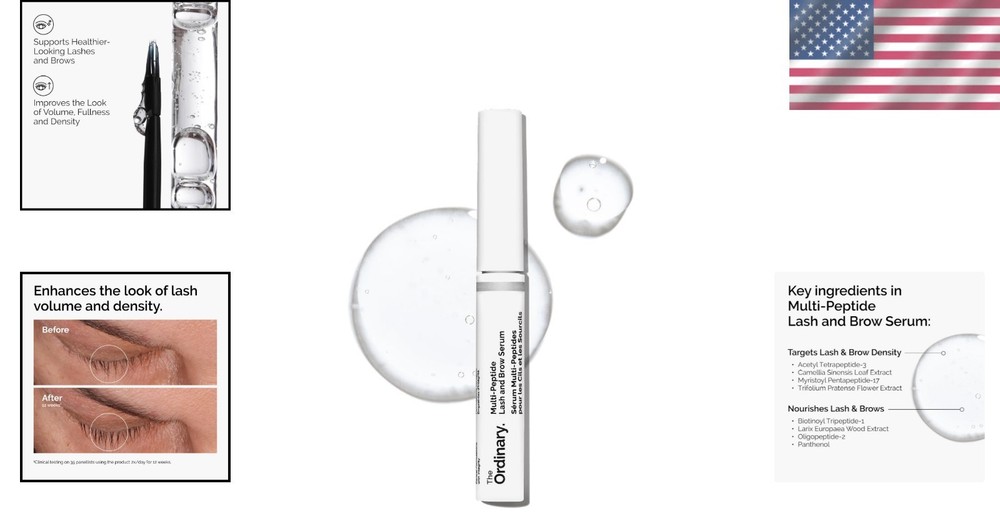 The Ordinary Multi-Peptide Lash and Brow Serum - Thicker, Fuller Lashes & Brows