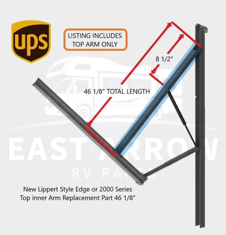 New Lippert Style Edge or 2000 Series Top inner Arm Replacement Part 46 1/8"