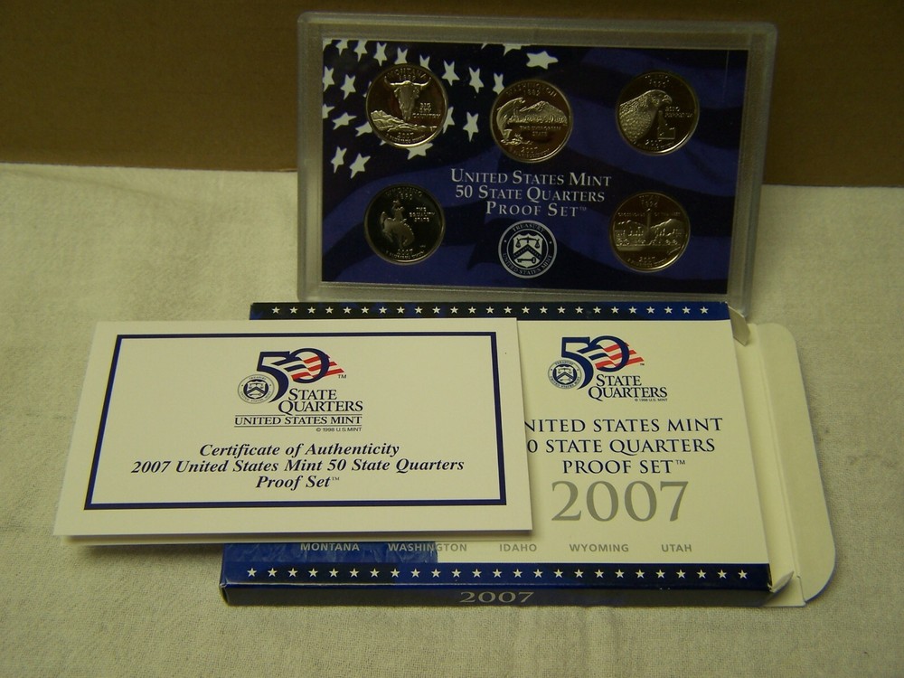 1-2007 S Quarter Proof Set - US Mint w/ Original Box & COA
