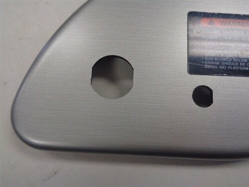 BLANK IGNITION PANEL 102775 BRUSHED SILVER 8" X 4 1/4" MARINE BOAT