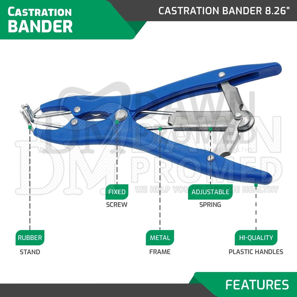 Elastrator Castration & Tail Docker Pliers Livestock Snap Plier German Grade