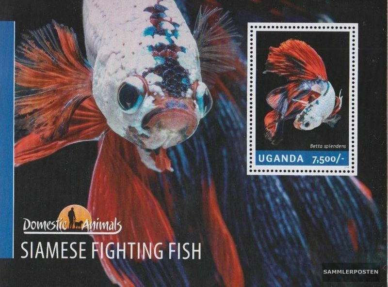 uganda Block462 MNH 2014 Kampffisch