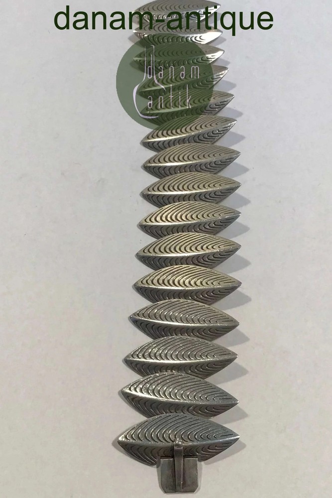 Anton Michelsen Sterling Silver Leaf-shaped joint Bracelet