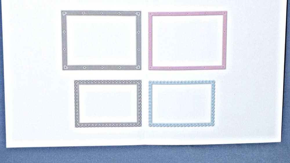 Diamond Press Rectangle Fancy Frame Nesting Dies 3pc Set Scallop & Straight Edge