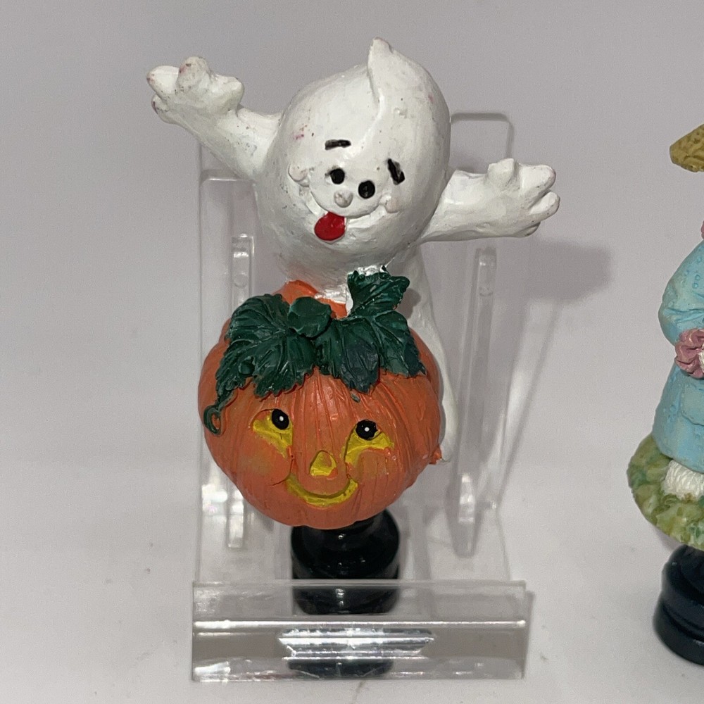 Two resin Holiday lamp finials Halloween And Easter