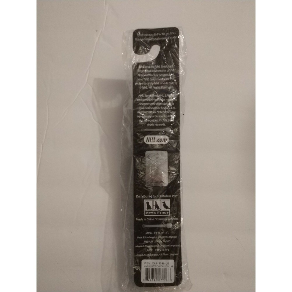 Pets First Washington Capitals Pet Collar By Pets First - Large
