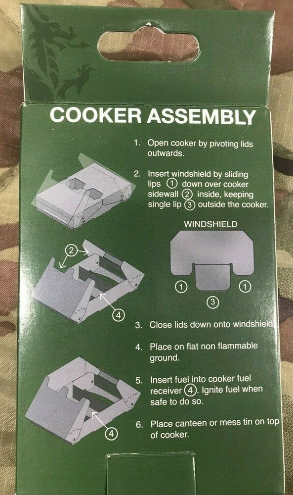 Multi Fuel Cooker W WindShield FireDragon UK Military Issue