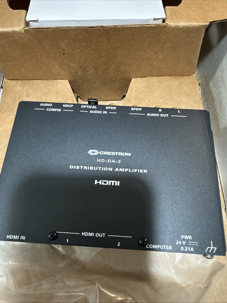Crestron HD-DA2-4KZ-E HDMI 1:2 Distribution Amplifier 4K60 HDR