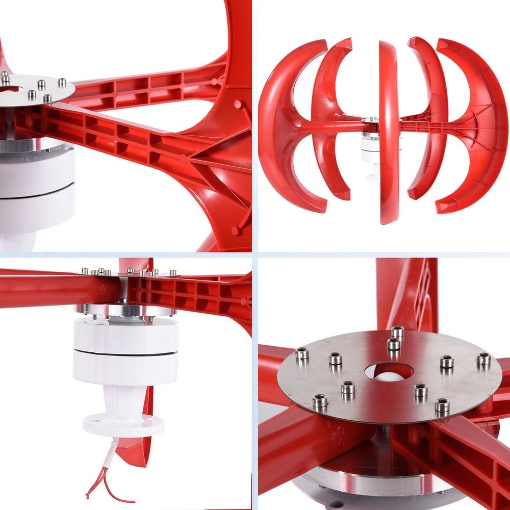 1200W 24V Vertical Axis Wind Power Turbine Generator Controller Home Windmill