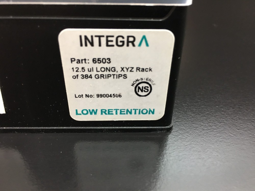 INTEGRA REF 6503 GRIPTIPS 12.5µL LONG XYZ Racks Of 384 Tips