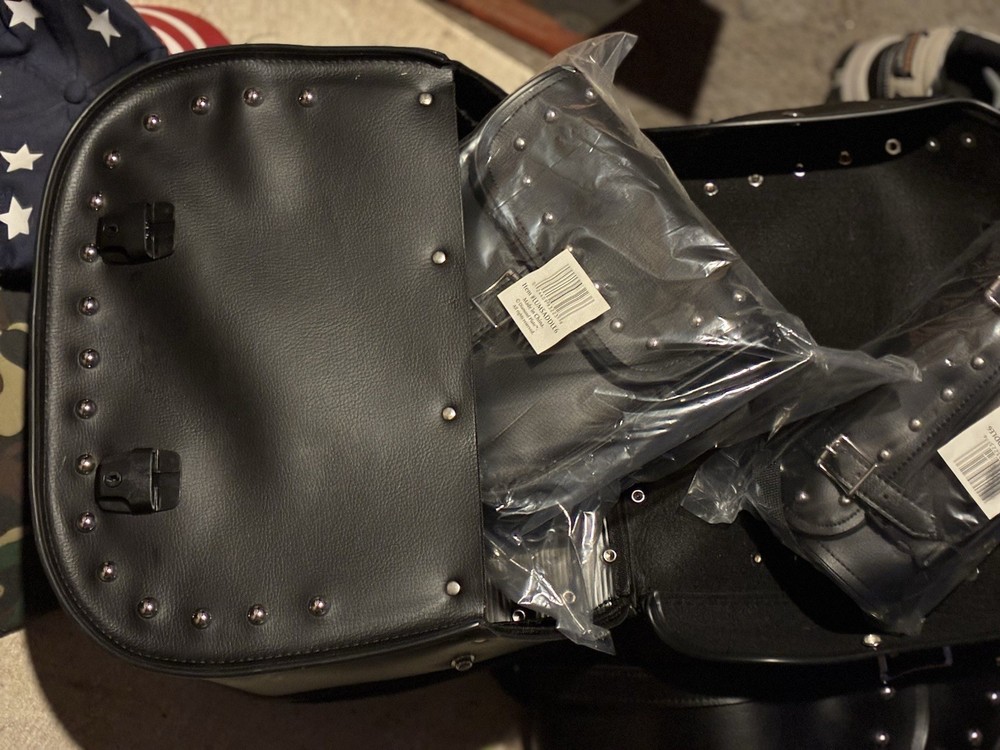 Diamond Plate Motorcycle Bag Set 6pc: Durable, Waterproof,