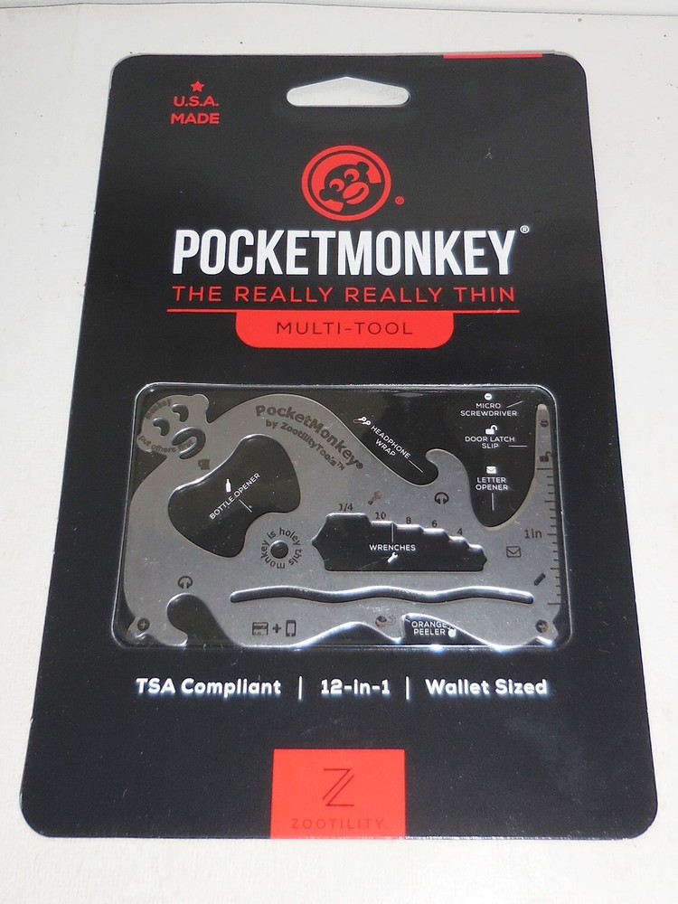 MULTI TOOL BOTTLE OPENER LETTER OPENER WALLET SIZE POCKETMONKEY