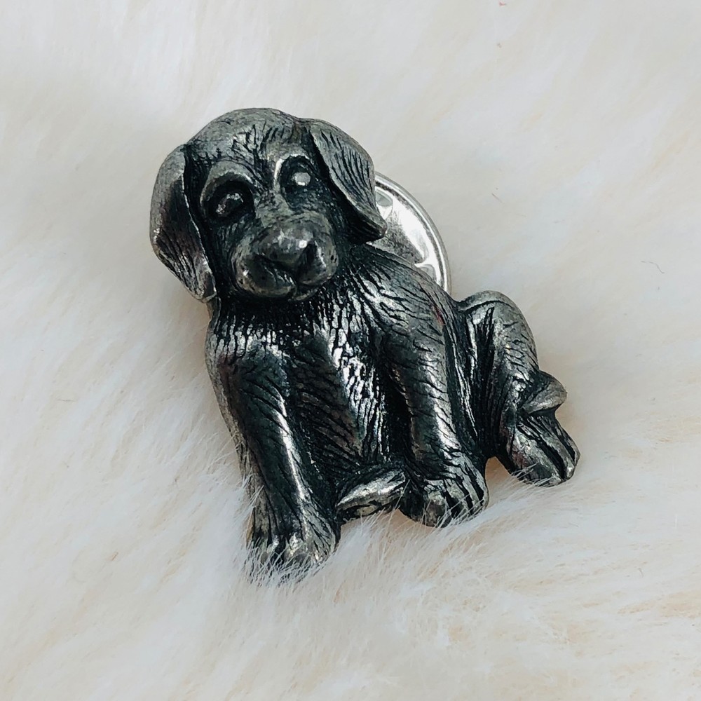 1992 Danforth Pewter Puppy Dog Lapel Pin