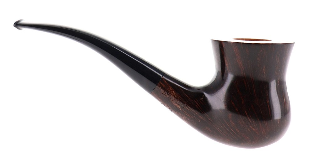 Caminetto 07.43 pipe, partially rusticated, freehand bent shape