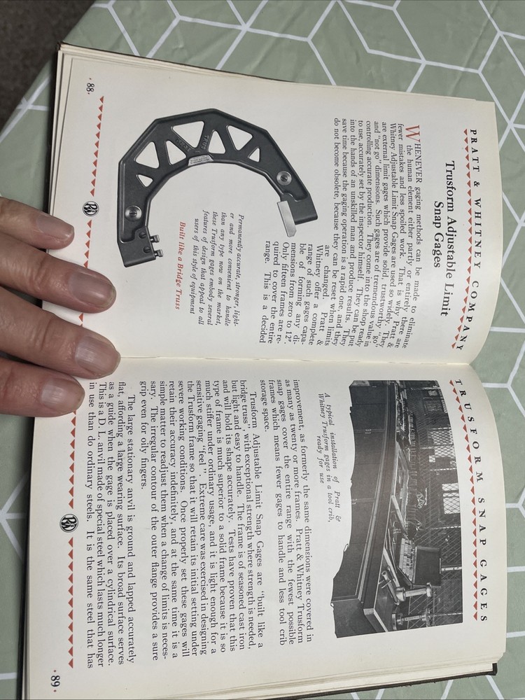 1929 PRATT & WHITNEY Gages Book