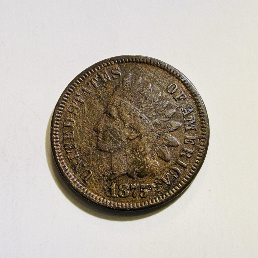 1875 Indian Head Cent - Choice VF Details