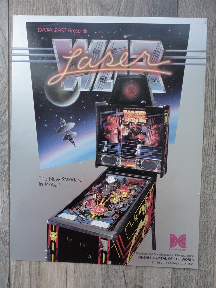 Laser War Pinball Machine Flyer Stern Original Brochure