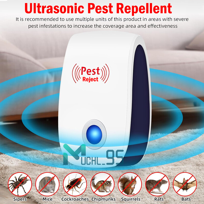 6 pcs Ultrasonic Pest Repeller Control Electronic Repellent Mice Bug Rat Reject