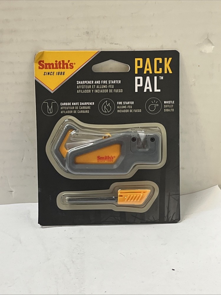 Smith's Pack Pal Sharpener and Fire Starter  Grey Sharpener & Fire Starter