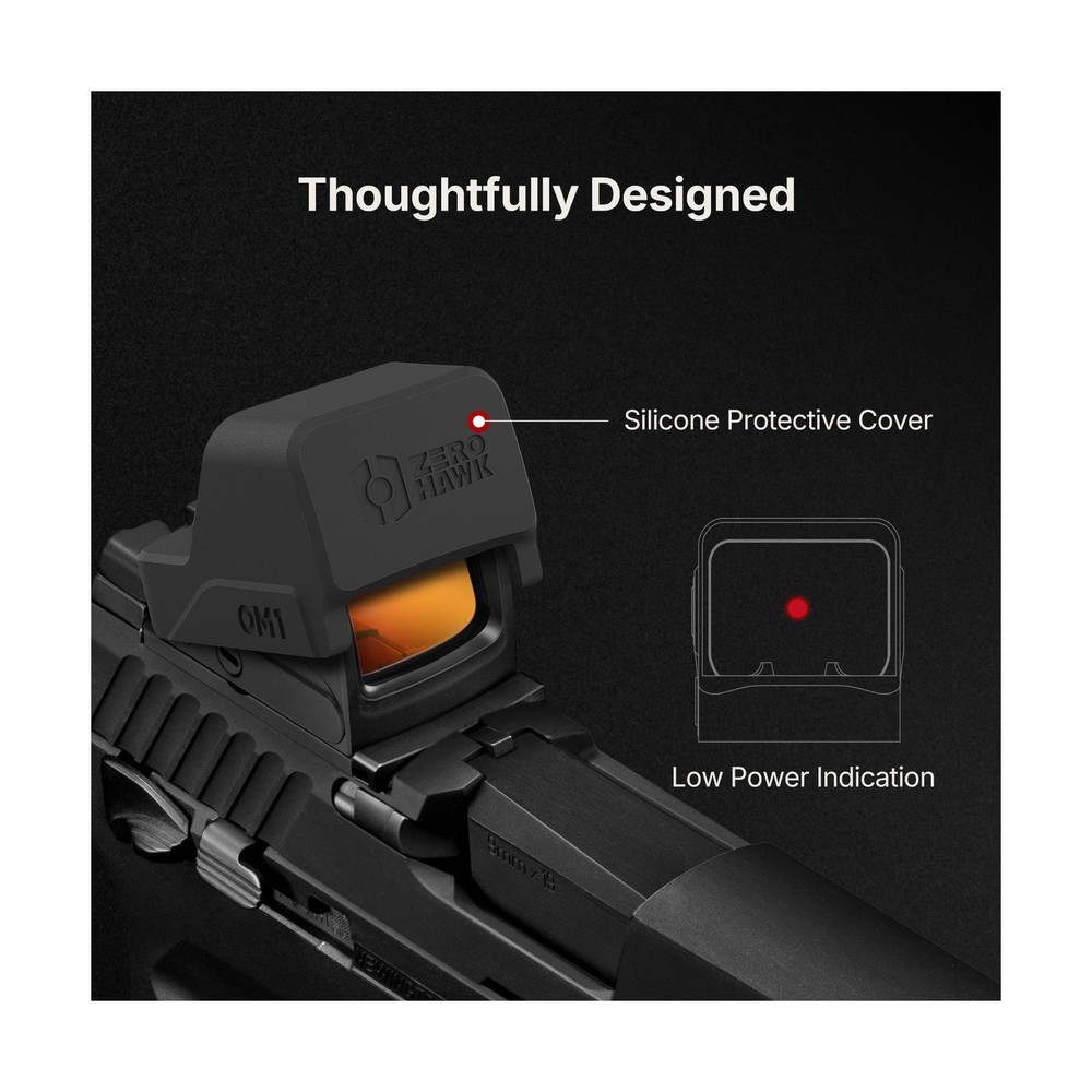 OM1 Red Dot Sight, 2 & 32/2 & 6 MOA Multi Reticle System Micro Reflex Sight f...
