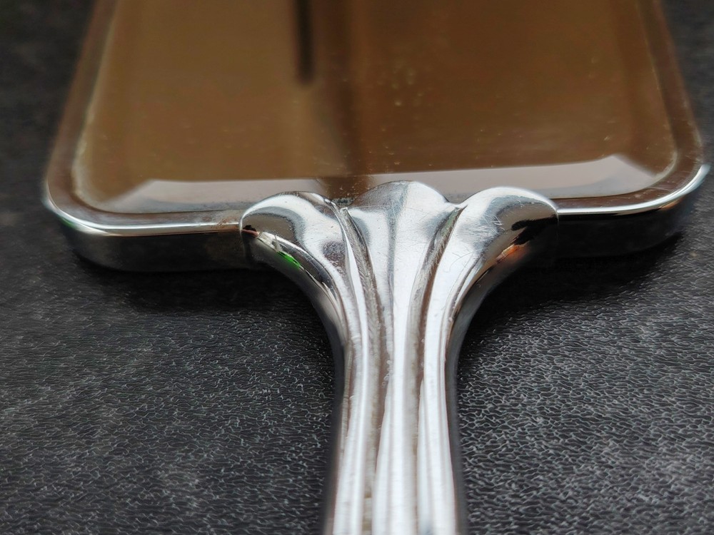 Vintage Silverone Hand Held Vanity Mirror