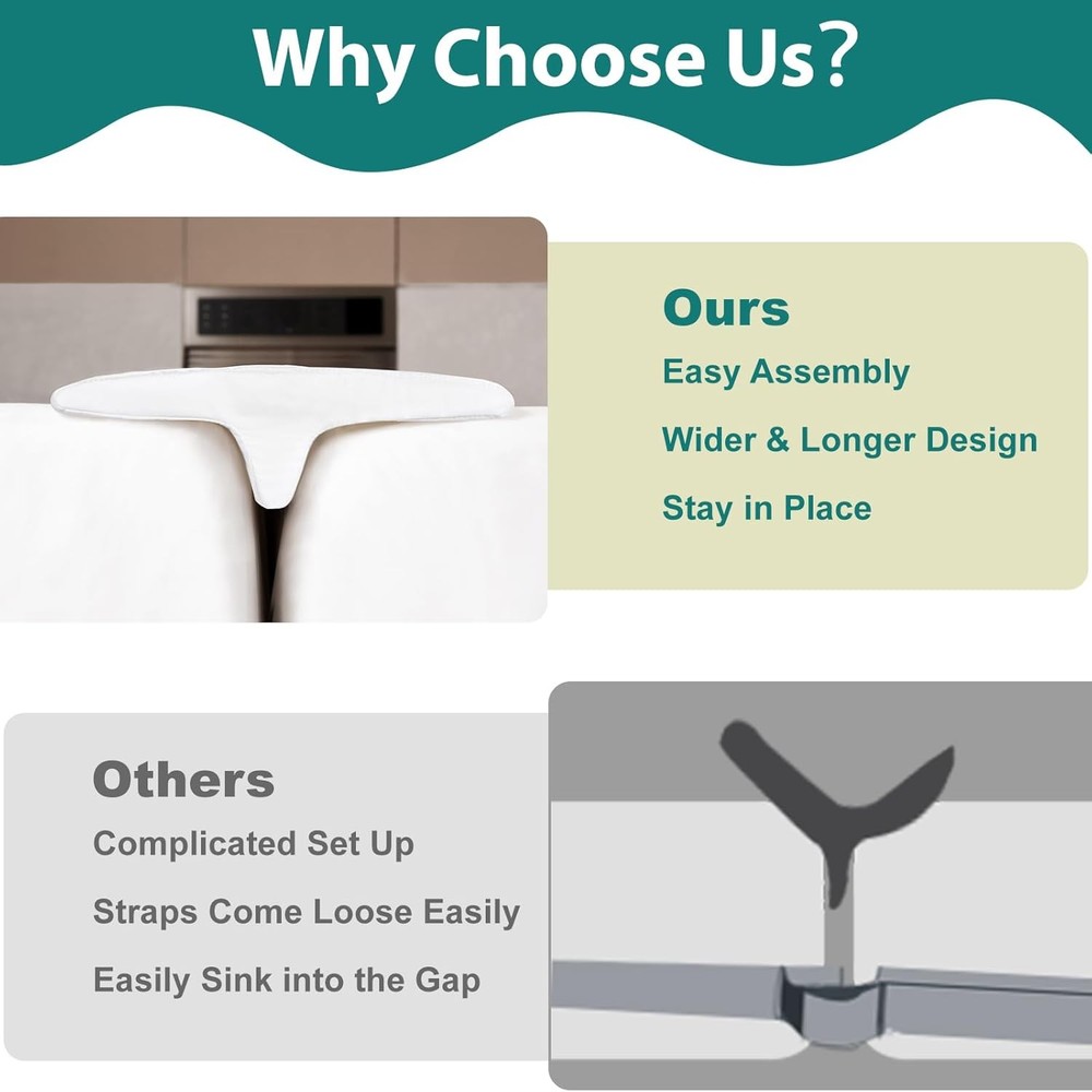 Split King Gap Filler Bed Bridge for Adjustable Bed Twin to King Support