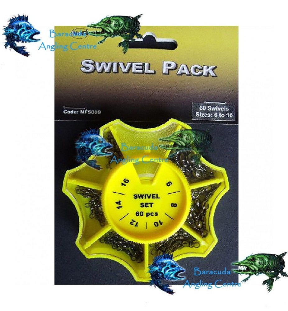 NuFish Swivel Pack 60 Swivels Pack Dispenser