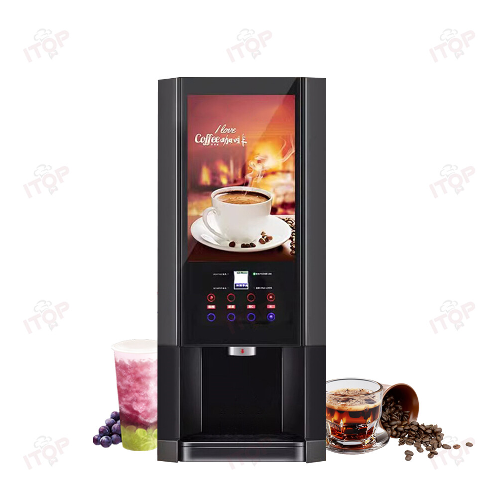 Multi-Function Commercial Coffee Machine Hot Cold Instant Coffee Maker 110V/220V