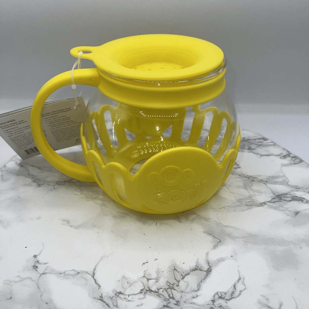 ECOLUTION Yellow Patented Micro-Pop Microwave Popcorn Popper -1.5qt NEW!