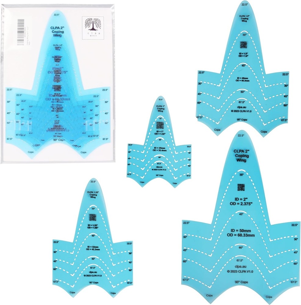 1-2" Coping Wing Set: Ultimate Pipefitter and Welding Tool, Precision Pipe Saddl