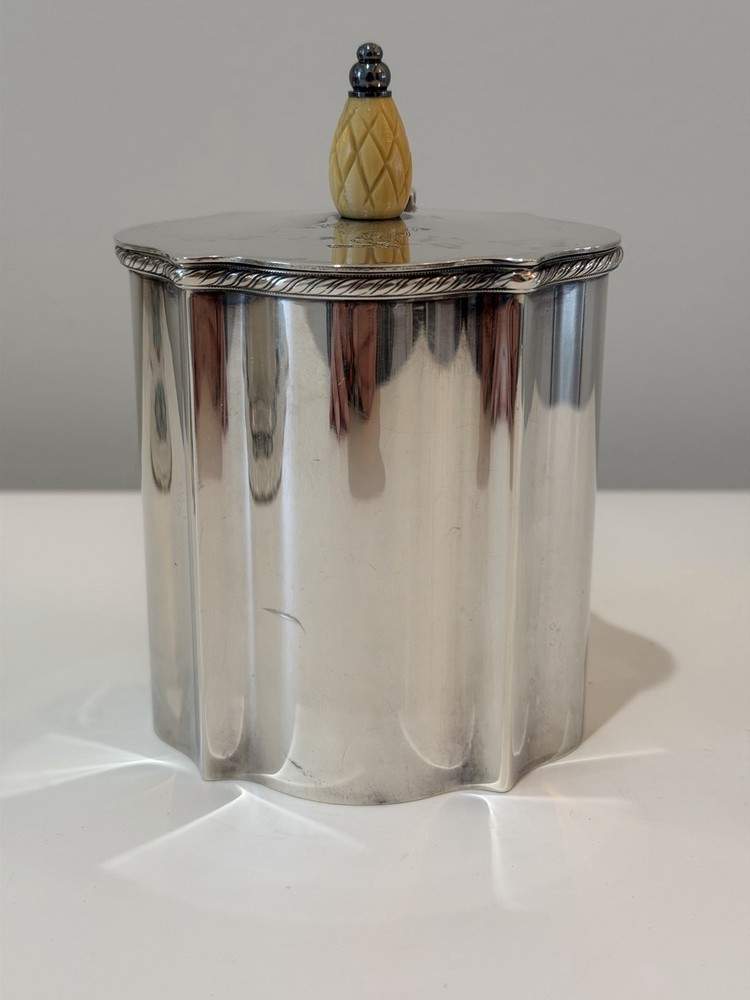 Silver Match Holder~Tea Caddy Decor