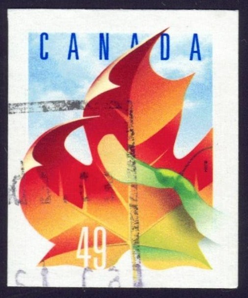 Canada sc#2053 Maple Leaf, Unit from Coil, Used