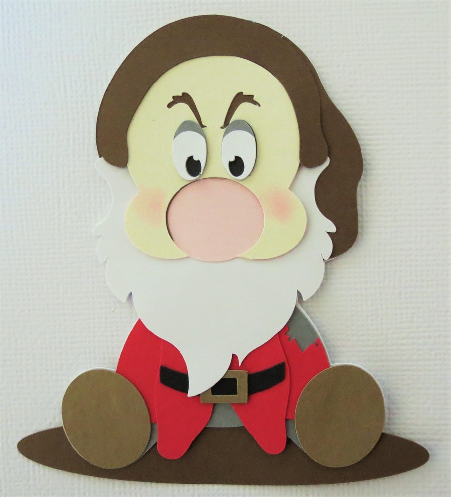 Snow White Seven Dwarfs ONE pc Dopey Grumpy Bashful Paper Piecing Die Cut