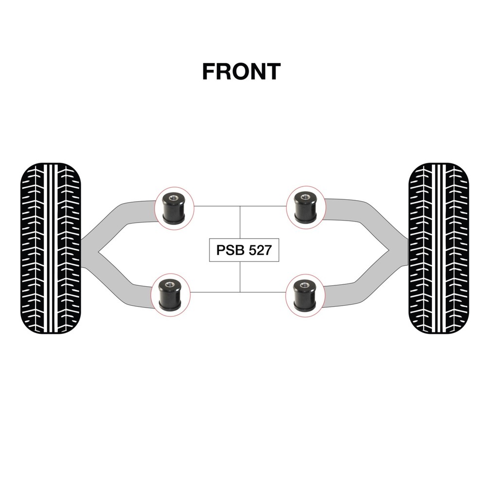 4x Lexus SC 300/400 (92-00) Front Upper Control Arm Polyurethane Bushing Kit