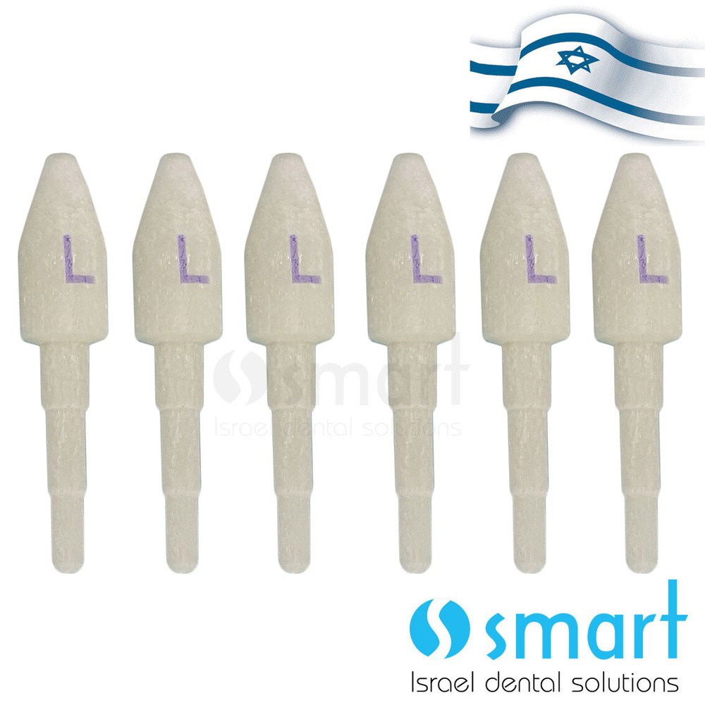 Dental Fiber Post Enlarged Head Lower Cuspid Anatomic 12 pcs Large Ready for use