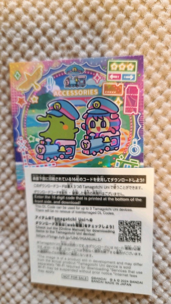 Tamagotchi Uni Stickers Unused Code Conductor Set Momotaro Coordination