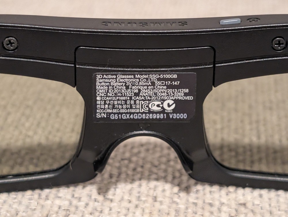 Samsung 3D Active Glasses Model:SSG-5100GB