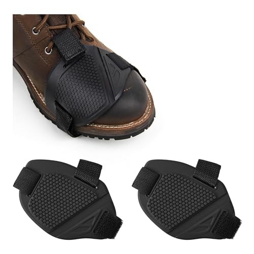2PCS Black Motorcycle Shift Guard, Rubber Boot Protector Pads, 2 Pieces