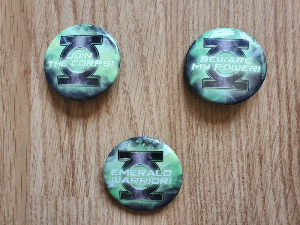 DC Comics Green Lantern Logo & Quotes Pins